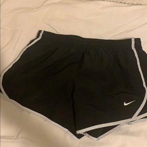 Youth medium black and white classic nike shorts